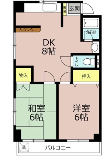 姫路市広峰のマンションの間取り