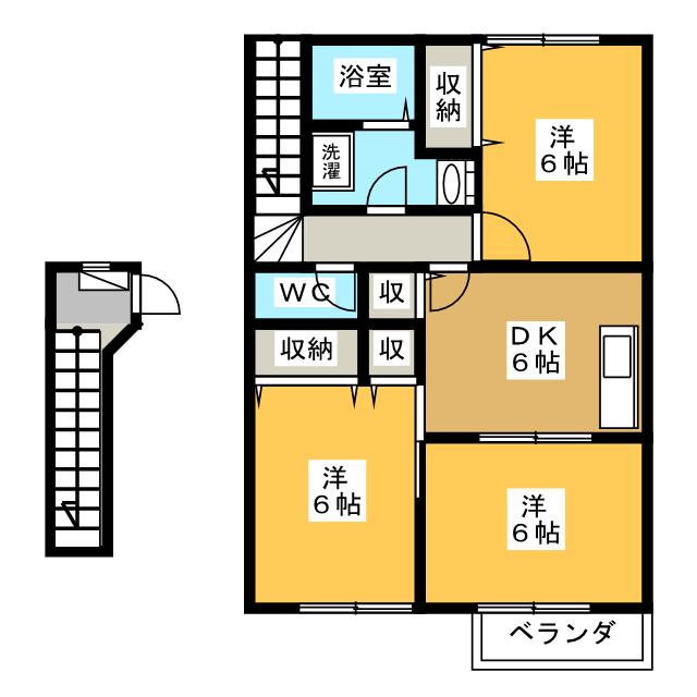 コンフォートヒルＢの間取り