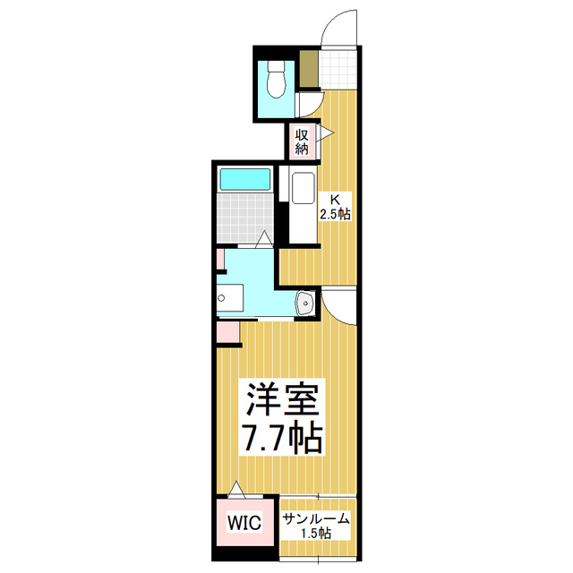 松本市大字島内のアパートの間取り