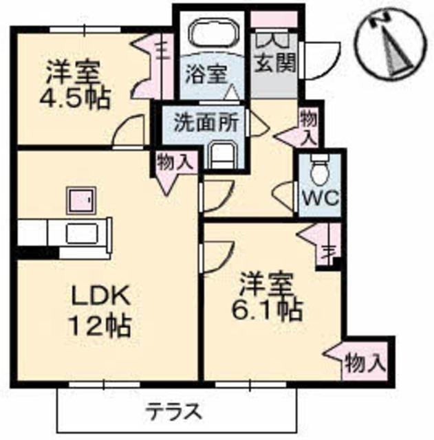 シャーメゾン光　Iの間取り