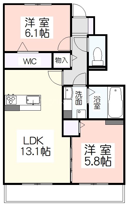 CASA　R&K-1の間取り