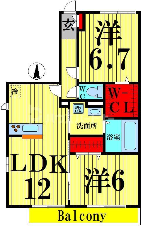 【メゾンコンフォールIIIの間取り】