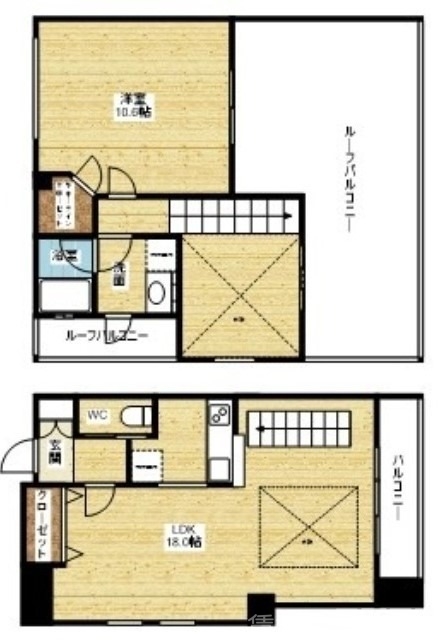 【大阪市東淀川区東中島のマンションの間取り】