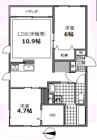 maison d or顕(メゾンドールケン)の間取り