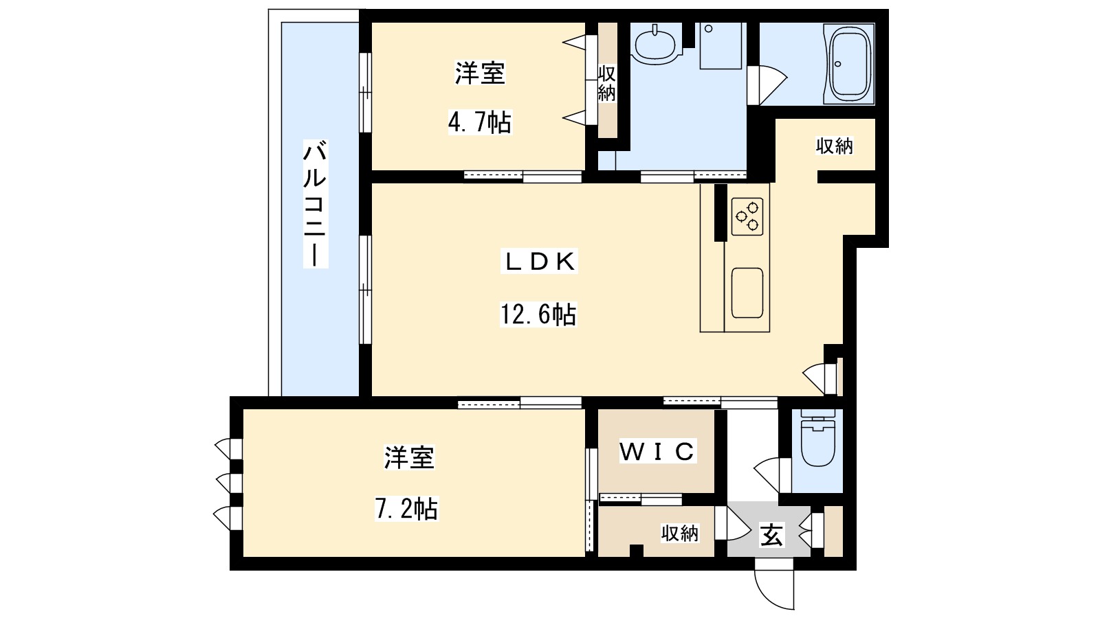 シャーメゾン鴫野東三の間取り