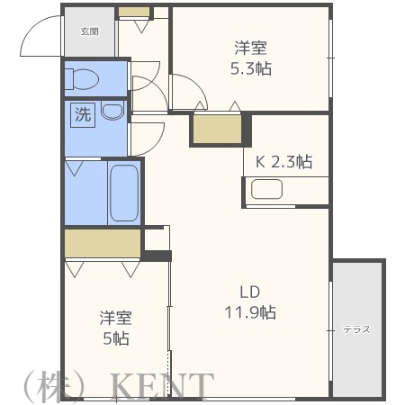 ブランシャール桑園の間取り