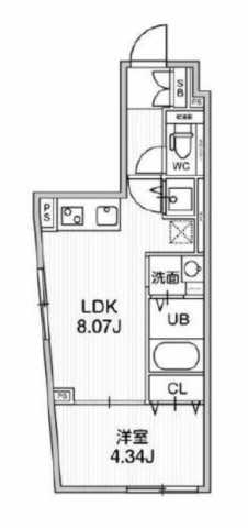 【新宿区早稲田南町のマンションの間取り】