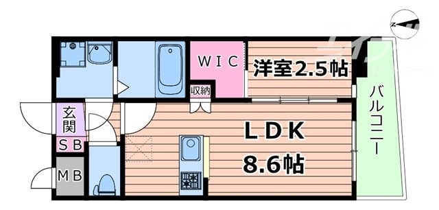 セレニテ新大阪ミラク弐番館の間取り