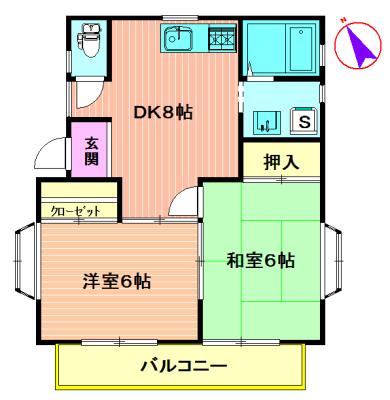 サンテラス’９８Ａの間取り