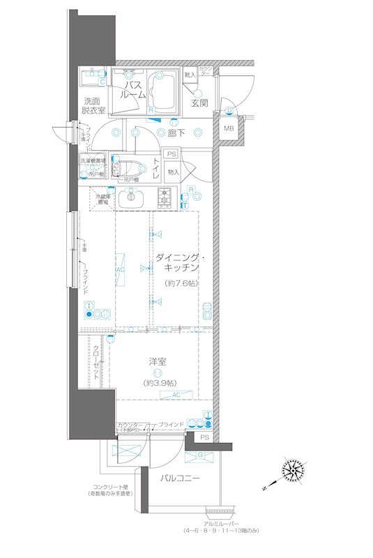 ZOOM川崎EASTの間取り