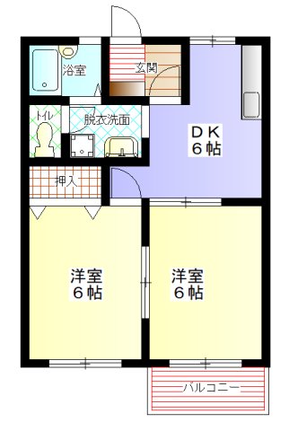 メゾン美の越　Ｆ棟の間取り