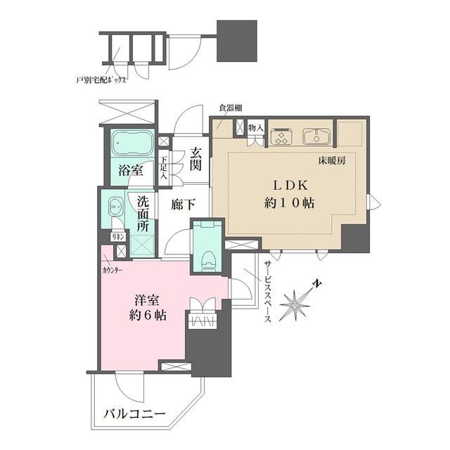 千代田区麹町のマンションの間取り