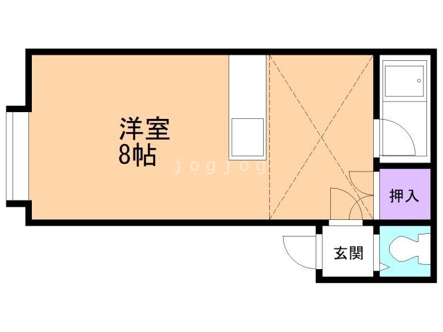 札幌市西区琴似四条のアパートの間取り