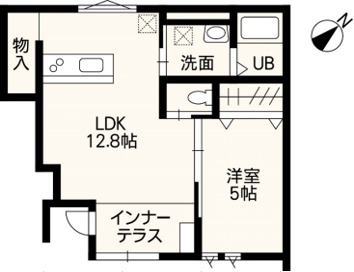 合志市須屋のアパートの間取り