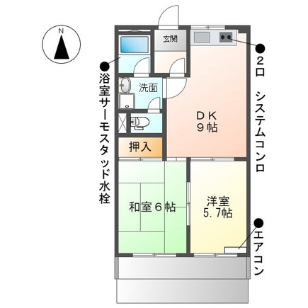 メゾン城土A棟（北）・B棟（南）の間取り