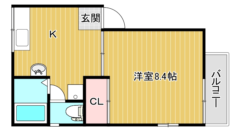 【リバーサイドハイムAの間取り】