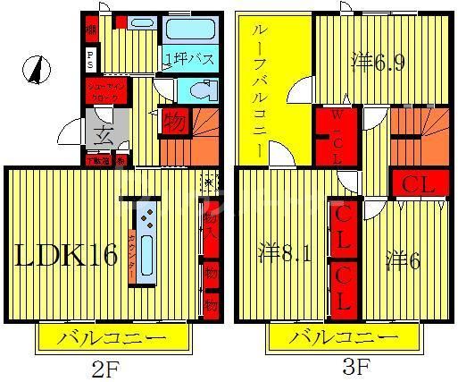 プルメリアの間取り