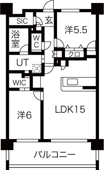 清須市西枇杷島町南二ツ杁のマンションの間取り