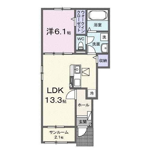 安芸郡海田町砂走のアパートの間取り