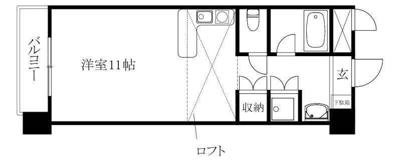 コスモスハイツ道後の間取り