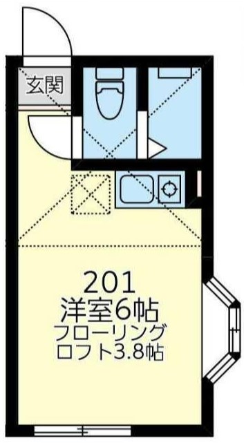 ユナイト浜町チャールストンの調べの間取り