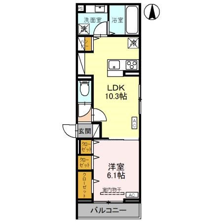 （仮）D-ROOM高富1丁目PJの間取り