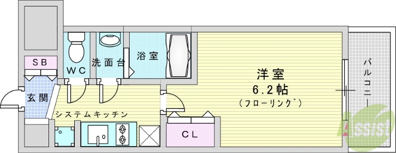 【プレサンス神崎川ファインブレスの間取り】