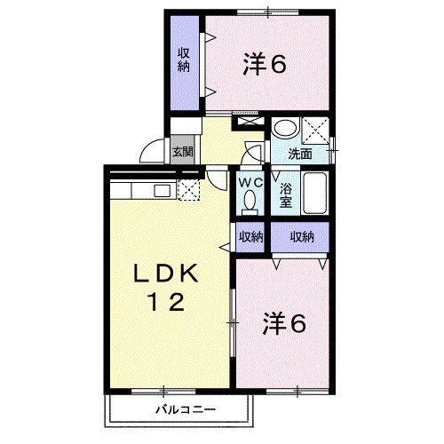 クレストール飯塚Ａの間取り