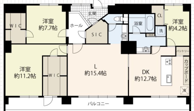 港区南青山のマンションの間取り