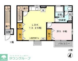 横浜市戸塚区秋葉町のアパートの間取り