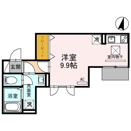 神戸市西区前開南町のアパートの間取り