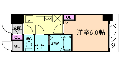 プレサンス天満橋チエロの間取り