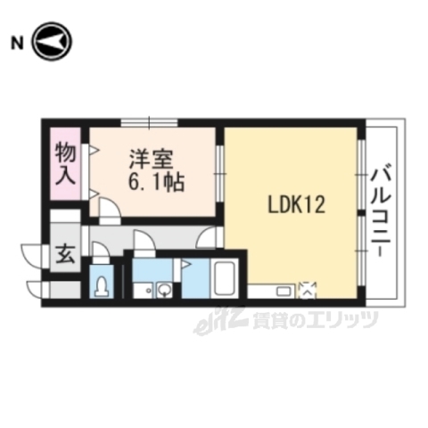 京都市上京区東町のマンションの間取り