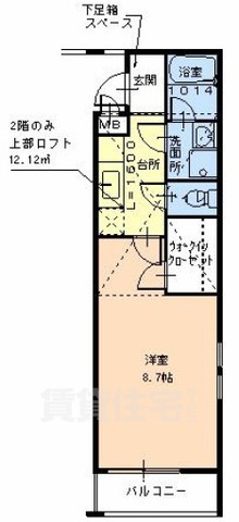 堺市西区鶴田町のアパートの間取り