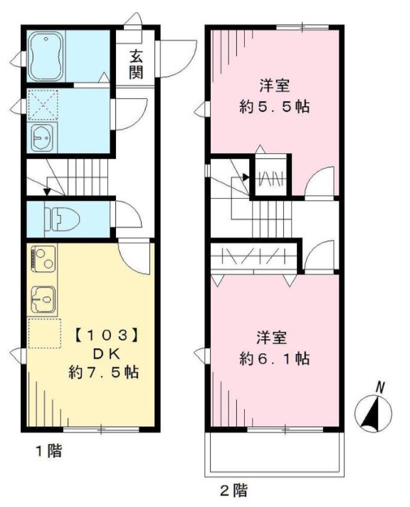 葛飾区柴又のアパートの間取り