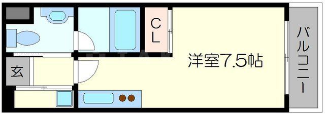 ドゥーエなんば南の間取り