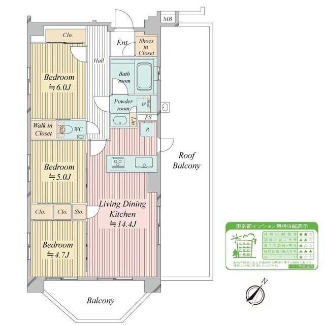 Ｎ－ｓｔａｇｅ船堀の間取り