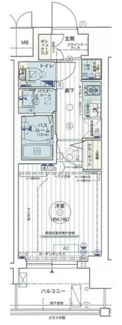 エステムコート三宮EASTIVザ・フロントの間取り