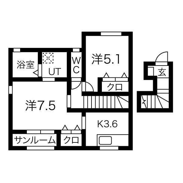 クローバー　B棟の間取り