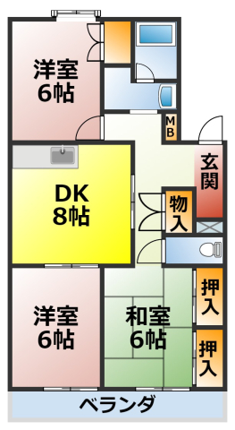 西尾市今川町のマンションの間取り