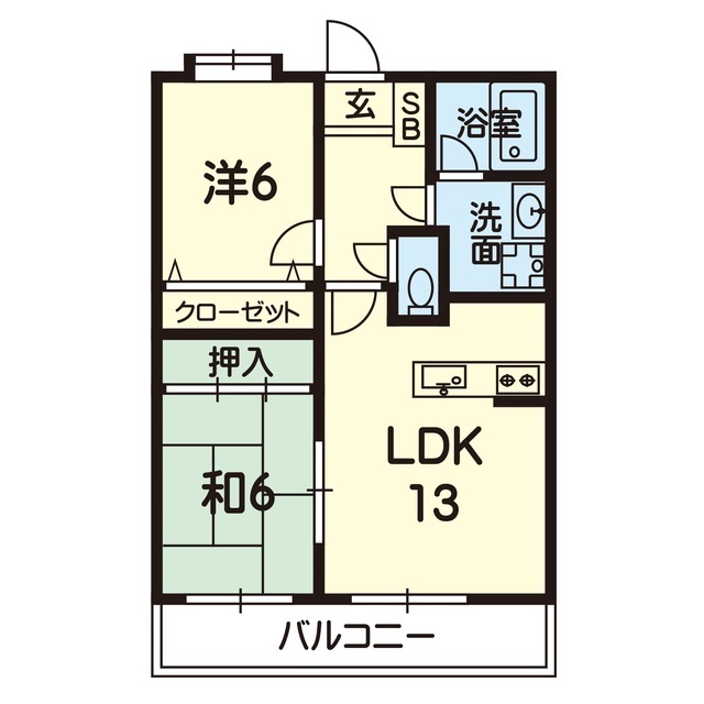 ダイイチライフ弐番館の間取り