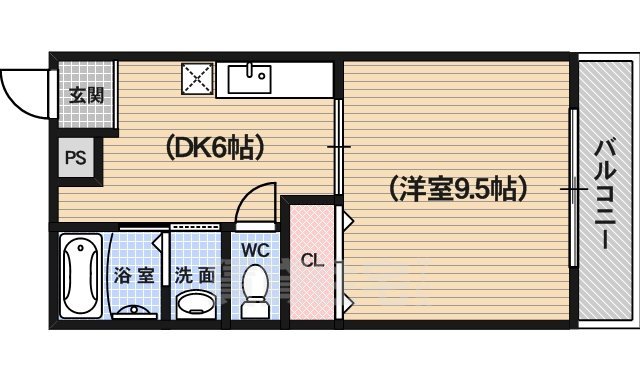 京都市南区東寺町のマンションの間取り