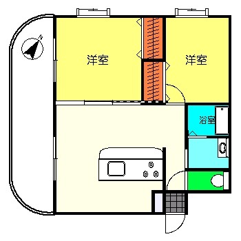 フラワーキャッスル江洲IIの間取り