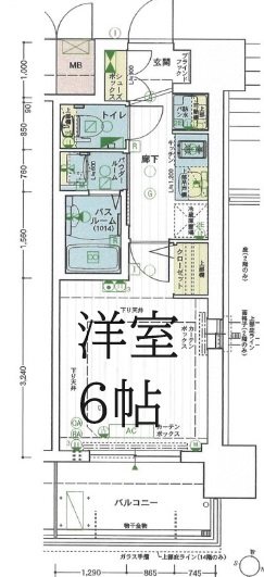 大阪市浪速区大国のマンションの間取り