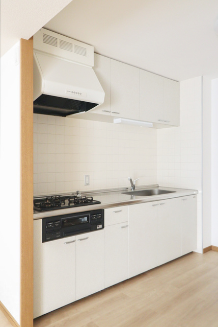 キッチン　コンロ設置済みのキッチンです