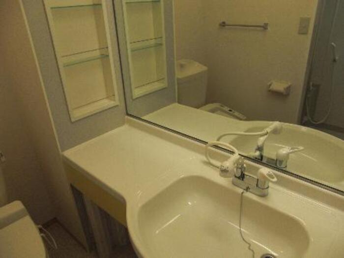 バス・シャワールーム　大型洗面化粧台(大鏡付)