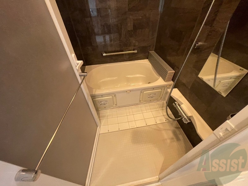 バス・シャワールーム　バスルームは狭すぎず、シャワーも浴びやすそうです。