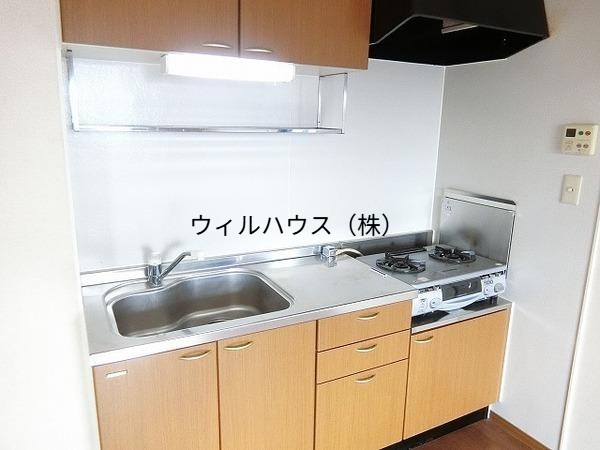 キッチン　ガスコンロ設置可！