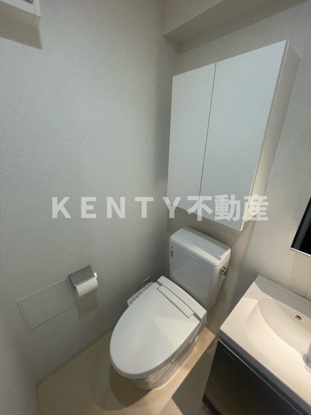 トイレ　落ち着いた色調のトイレです