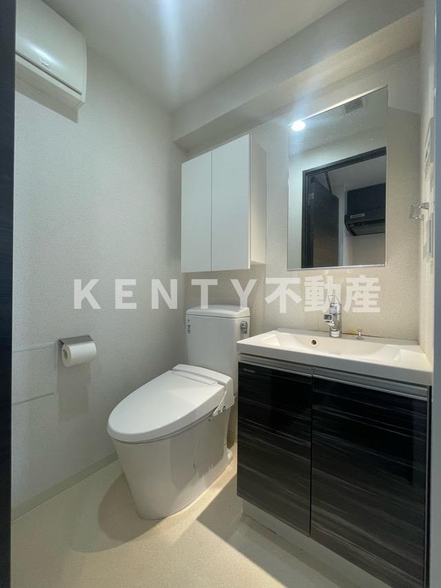 洗面設備　脱衣スペースもあります